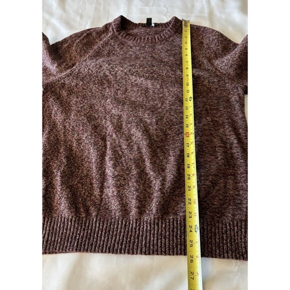 THEORY Eston T Quake Red Marled Pullover Sweater Men Large Crew Neck Knit - Picture 10 of 11